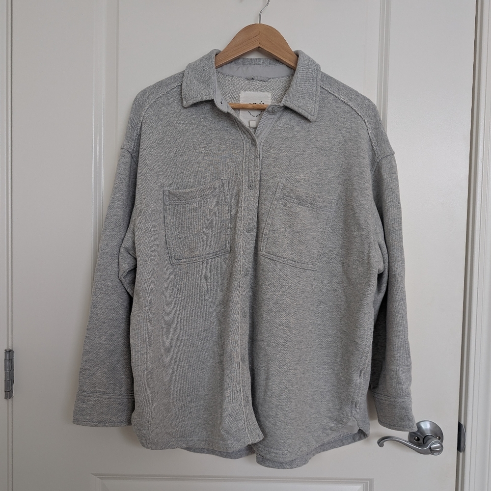 Aerie Light Gray Long Sleeve Shirt Women's Size XS